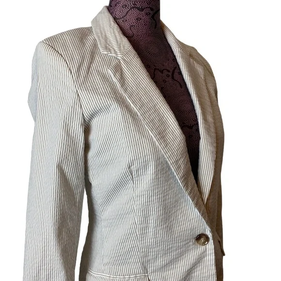 Joie White Striped Blazer - Picture 3 of 6